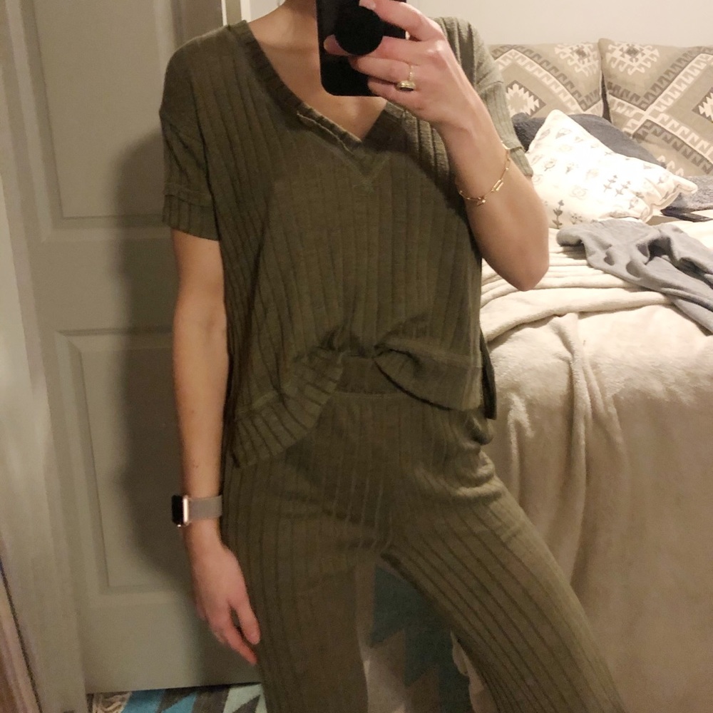 Free People Surf Short Sleeve Matching Set